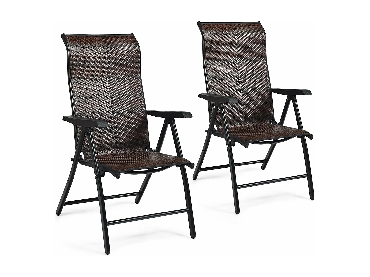 2er Set Polyrattan Gartenstühle