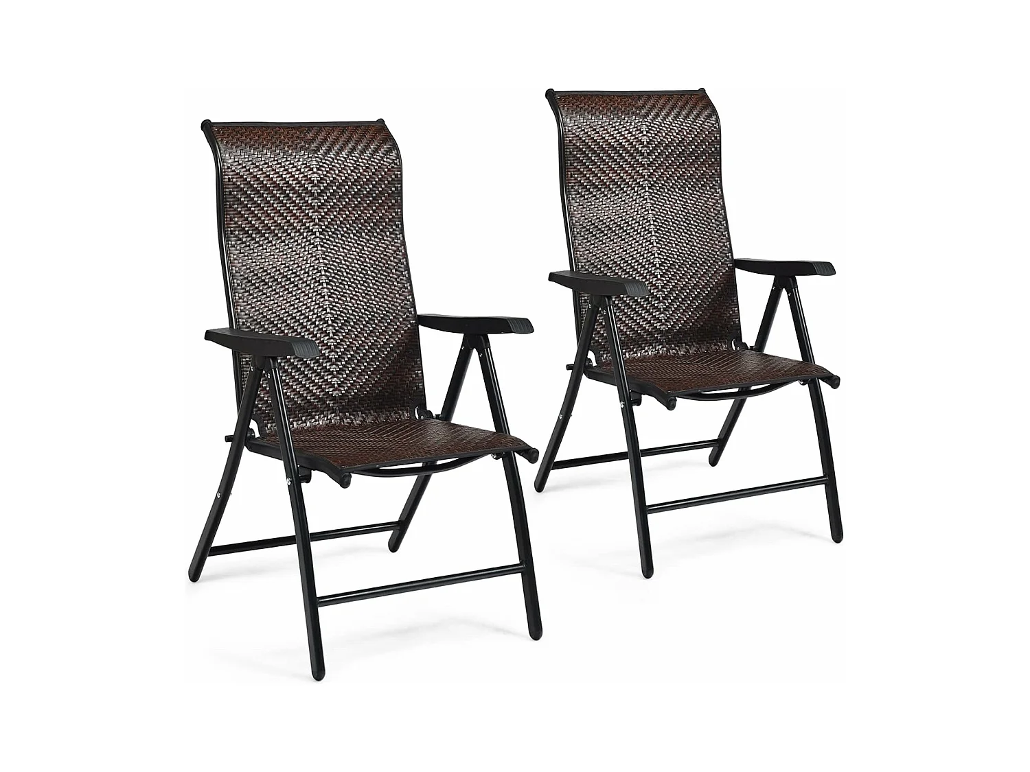 2er Set Polyrattan Gartenstühle