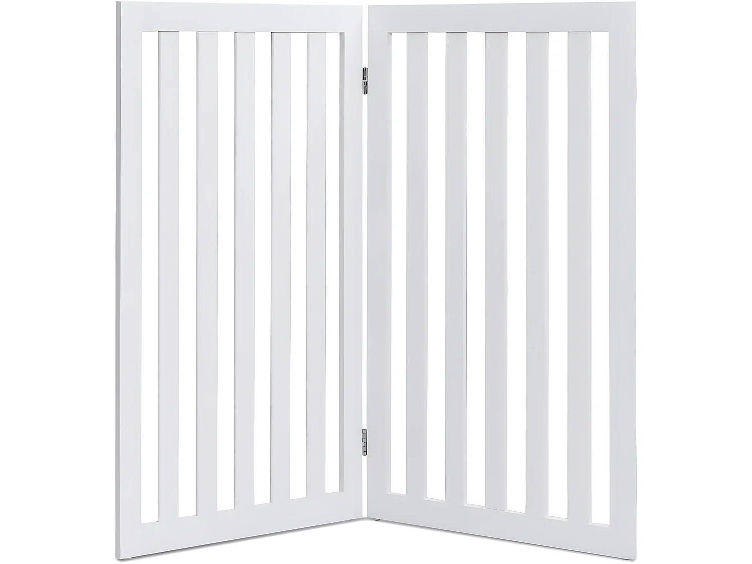Absperrgitter Hunde 89cm Hoch, Schutzgitter Holz, Kindergitter klappbar, Treppengitter Hundeabsperrgitter flexibel Türschutzgitter (Weiß-2 Paneelen) BE9381