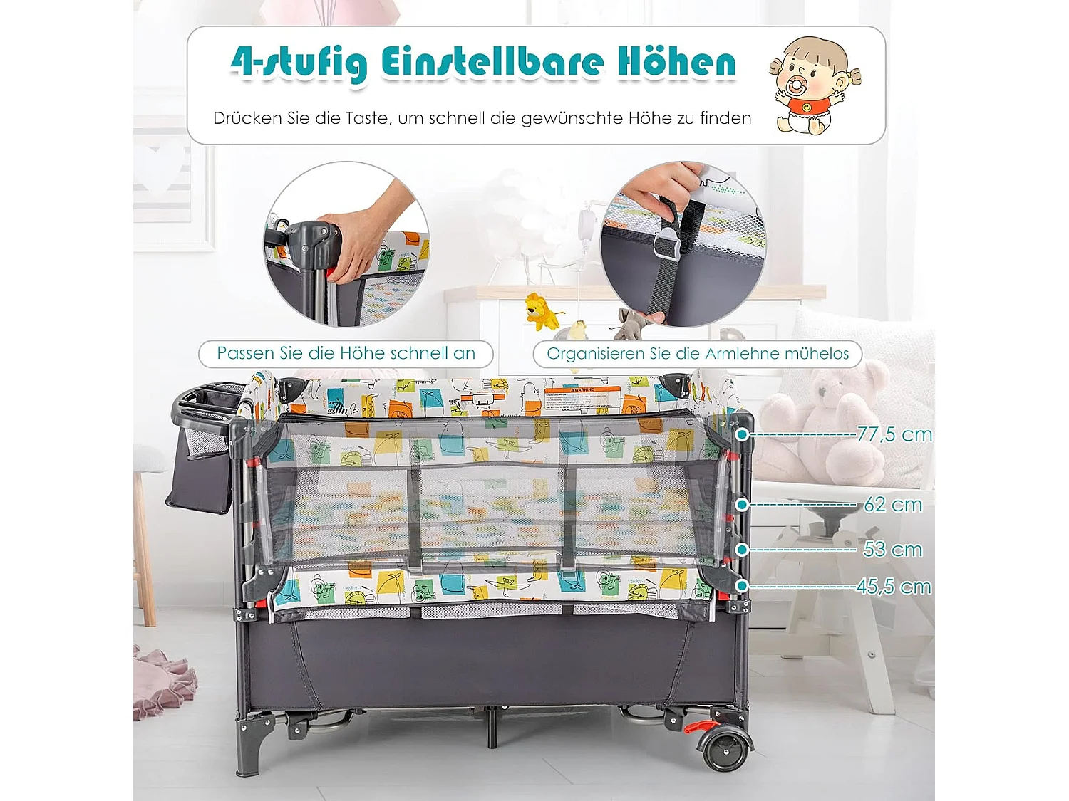 5 in 1 Babybett Babyreisebett