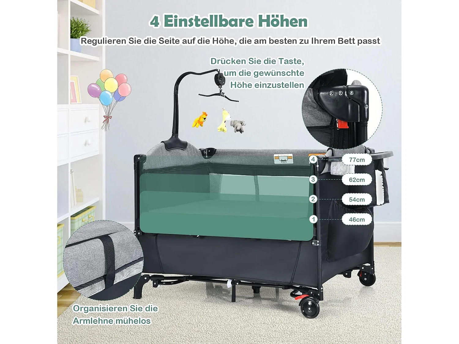 5 in 1 Babybett Babyreisebett