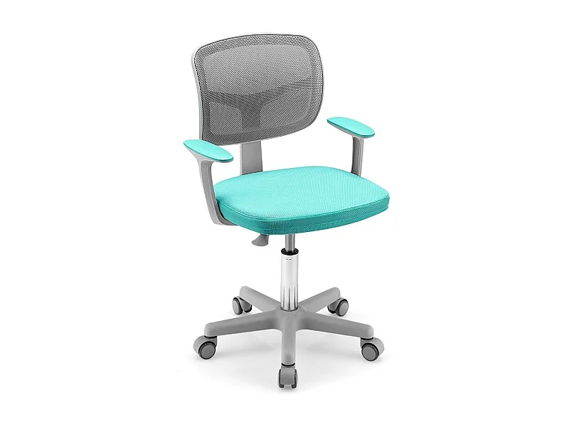 Kinder-Schreibtischstuhl Kinder-Computerstuhl mit Einstellbarer Höhe Türkis