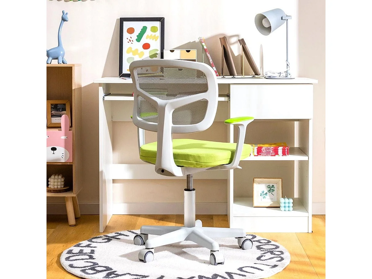 Kinder-Schreibtischstuhl Kinder-Computerstuhl mit Einstellbarer Höhe Grün