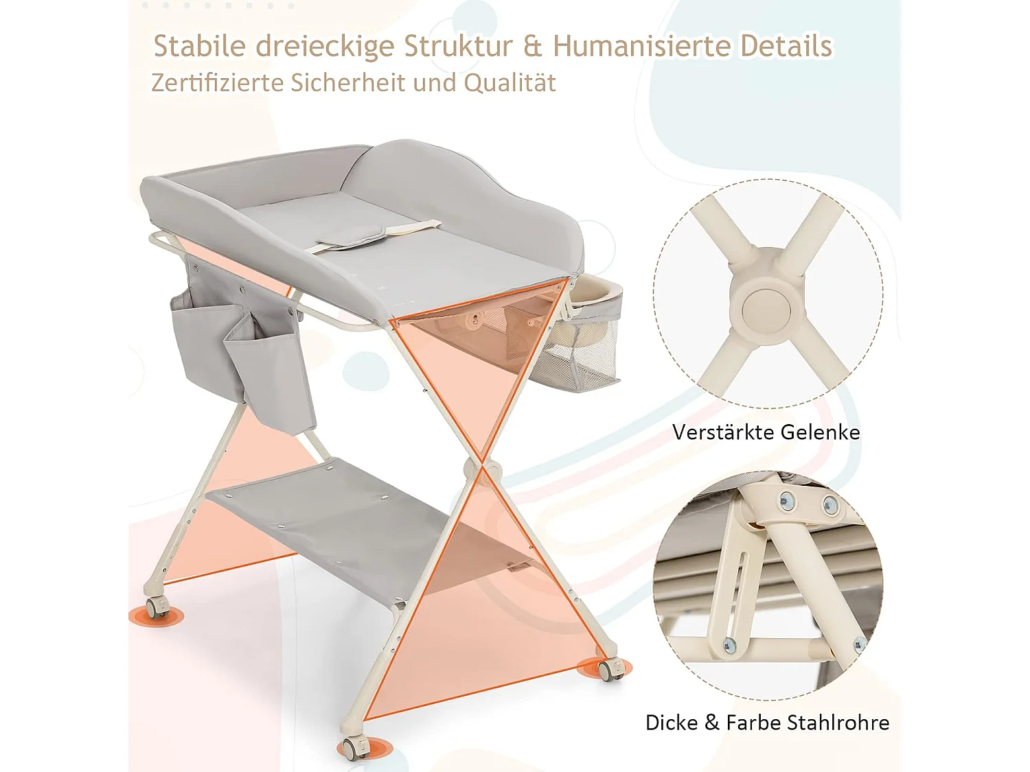 Klappbare Wickelstation