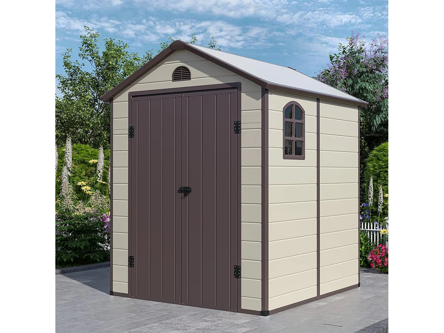 Gartenhaus Kunststoff +Stahl