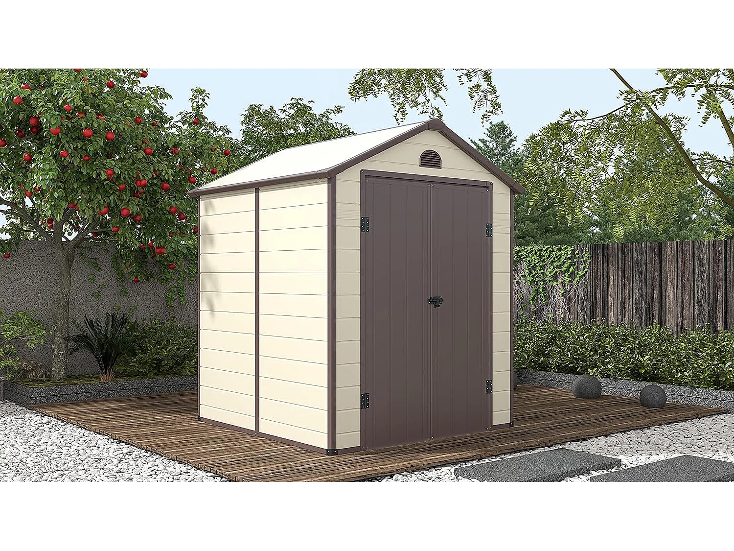 Gartenhaus Kunststoff +Stahl