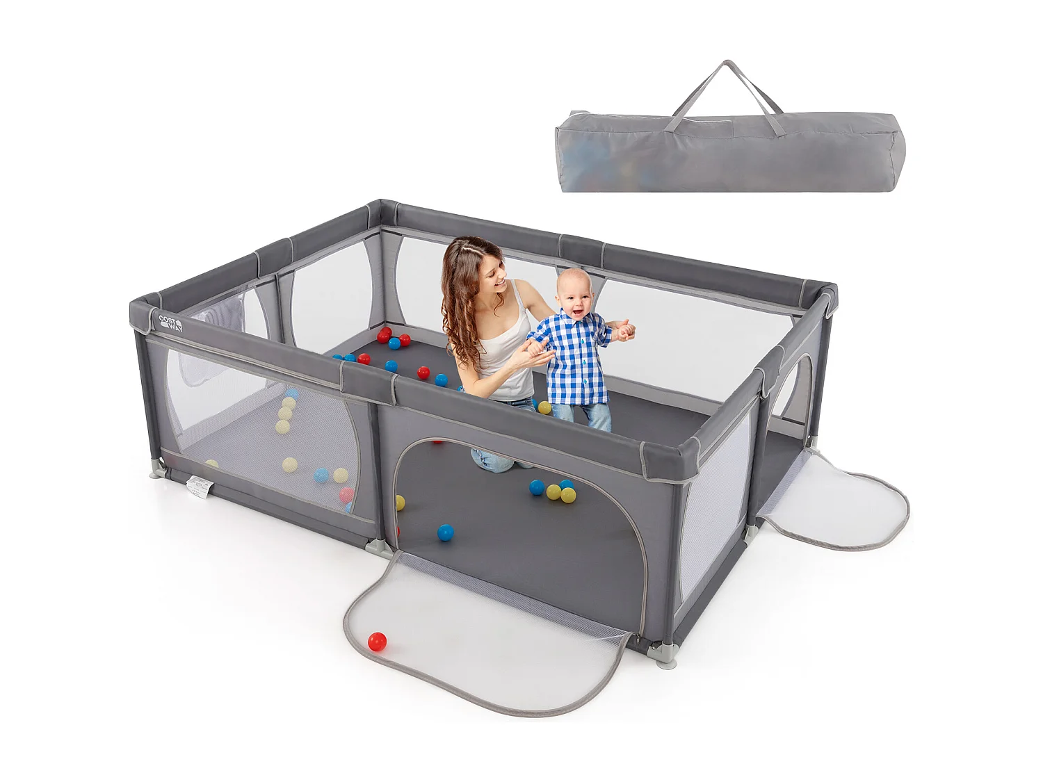 Baby Laufstall mit 50 Bällen