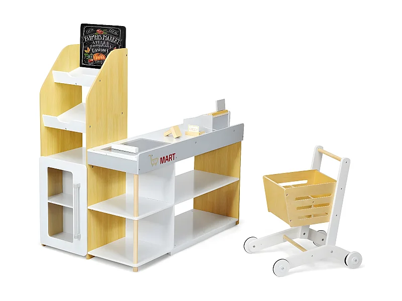 Supermarkt mit Einkaufswagen