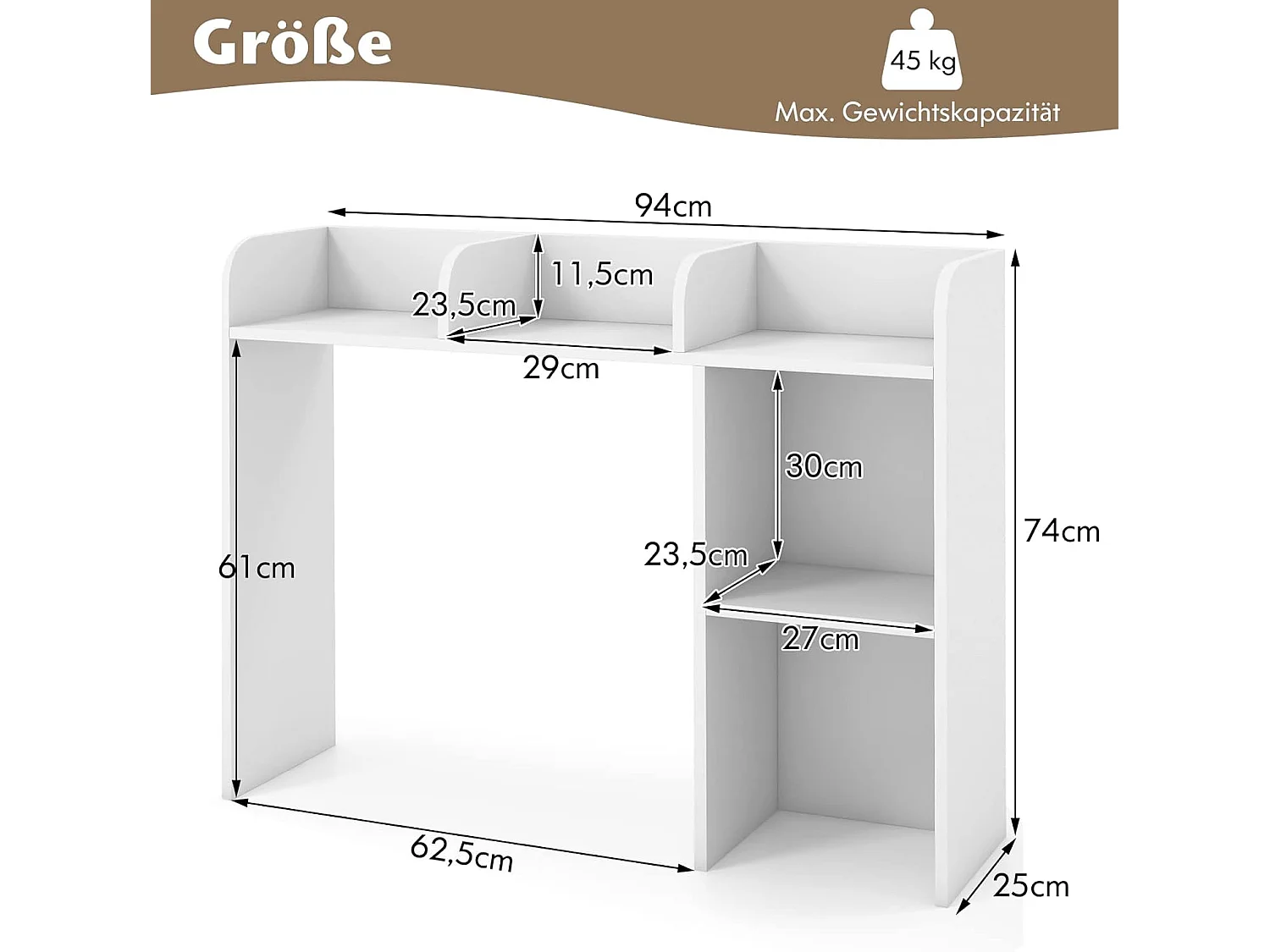 Schreibtischregal Tischregal