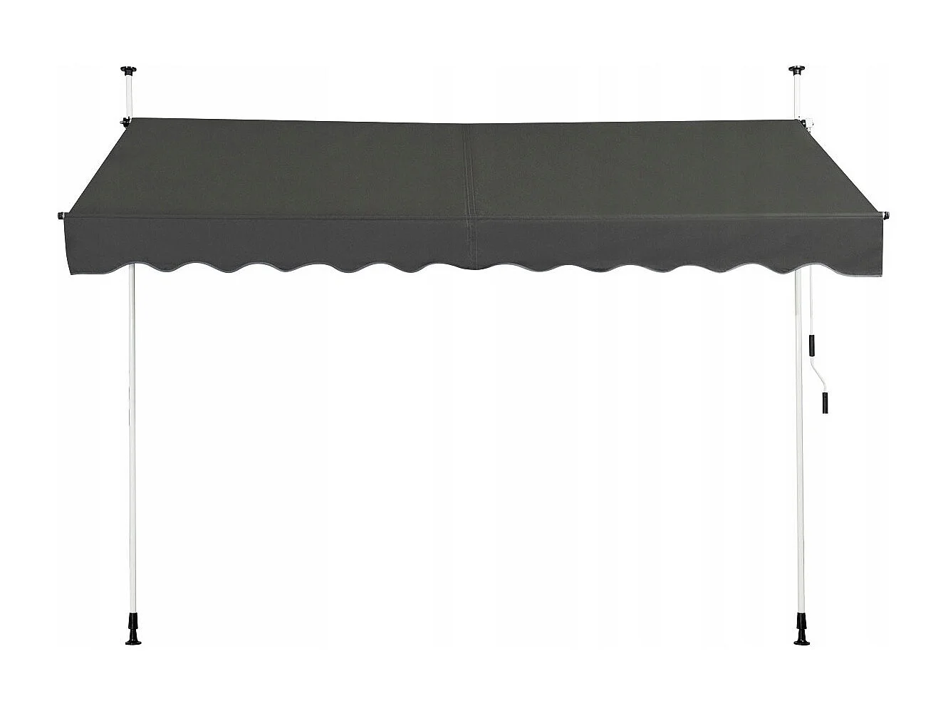 Tenda da sole telescopica e retrattile, Tenda parasole resistente ai raggi UV impermeabile 300 x 120 cm Grigio