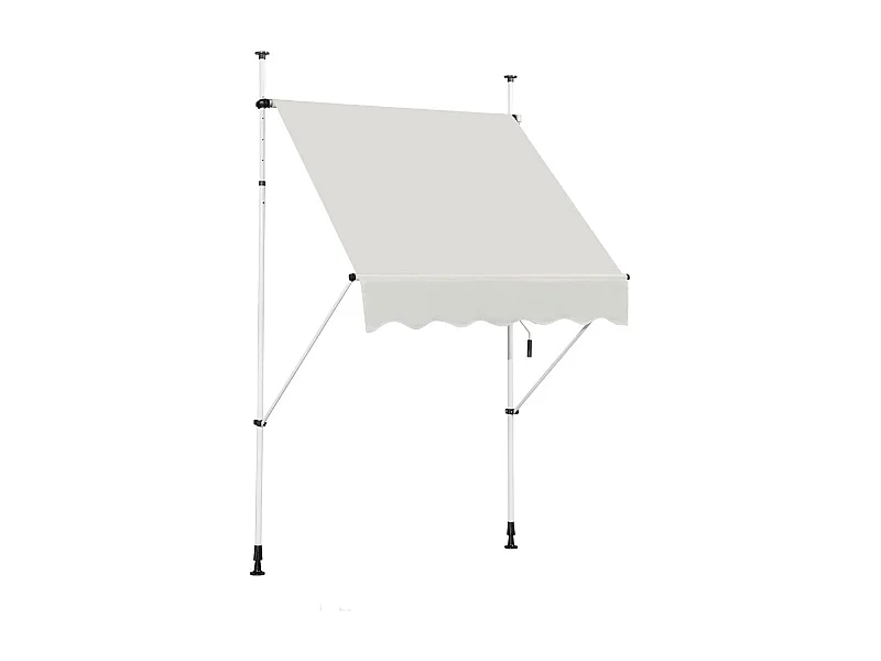 Tenda da sole telescopica e retrattile, Tenda parasole resistente ai raggi UV impermeabile 150x120cm Beige