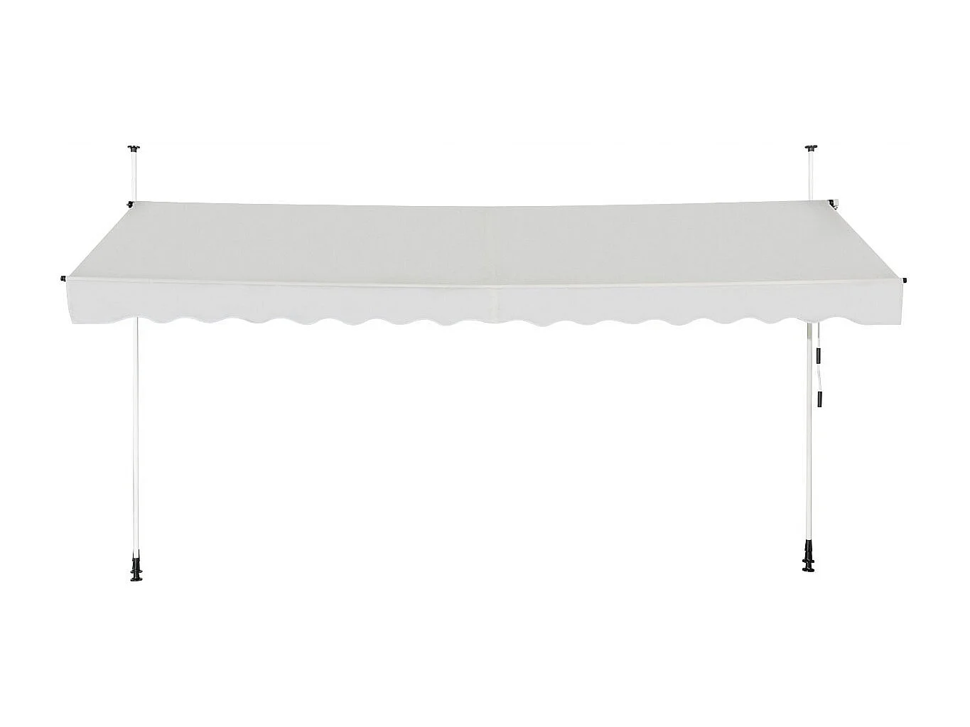 395 cm Breit Klemmmarkise ohne Bohren UV-beständige Balkonmarkise Höhenverstellbare Markise Beige