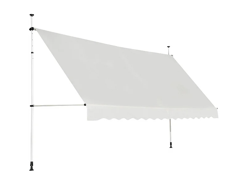 Tenda da sole telescopica e retrattile, Tenda parasole resistente ai raggi UV impermeabile 395 x 120 cm Beige