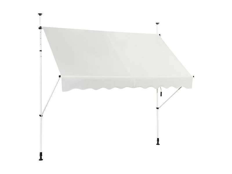 Tenda da sole telescopica e retrattile, Tenda parasole resistente ai raggi UV impermeabile 250 x 120 cm Beige