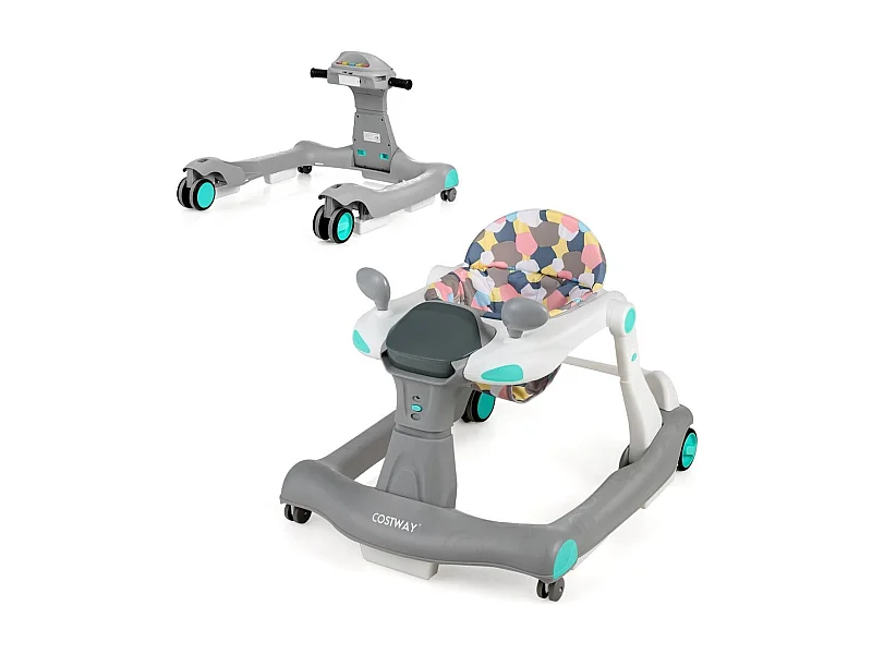 2 in 1 Lauflernwagen Klappbarer Lauflernwage Grau