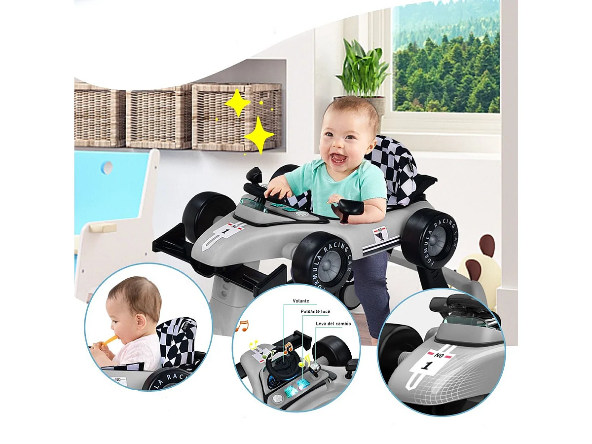 4-in-1-Lauflernhilfe mit verstellbarer Höhe für Kleinkinder