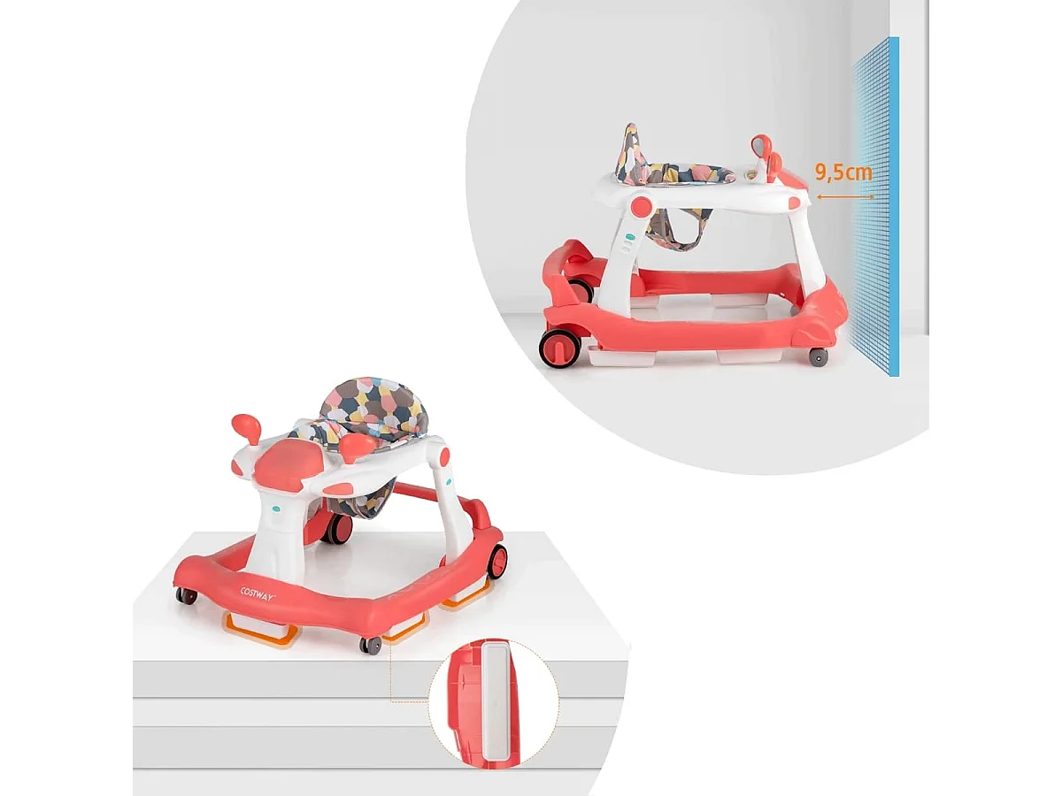 2 in 1 Lauflernwagen Klappbarer Lauflernwage Orange