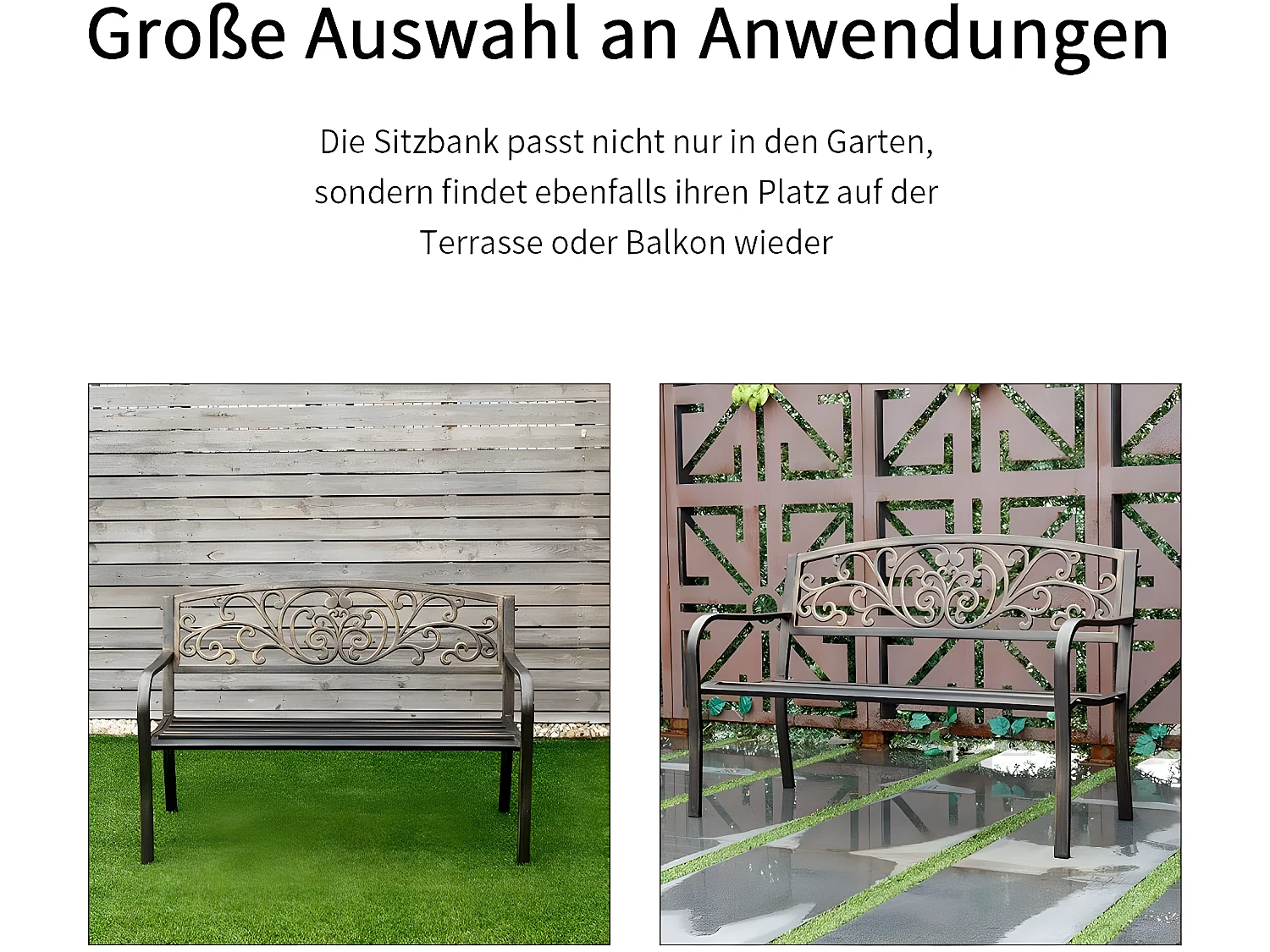 Gartenbank Parkbank Eisenbank