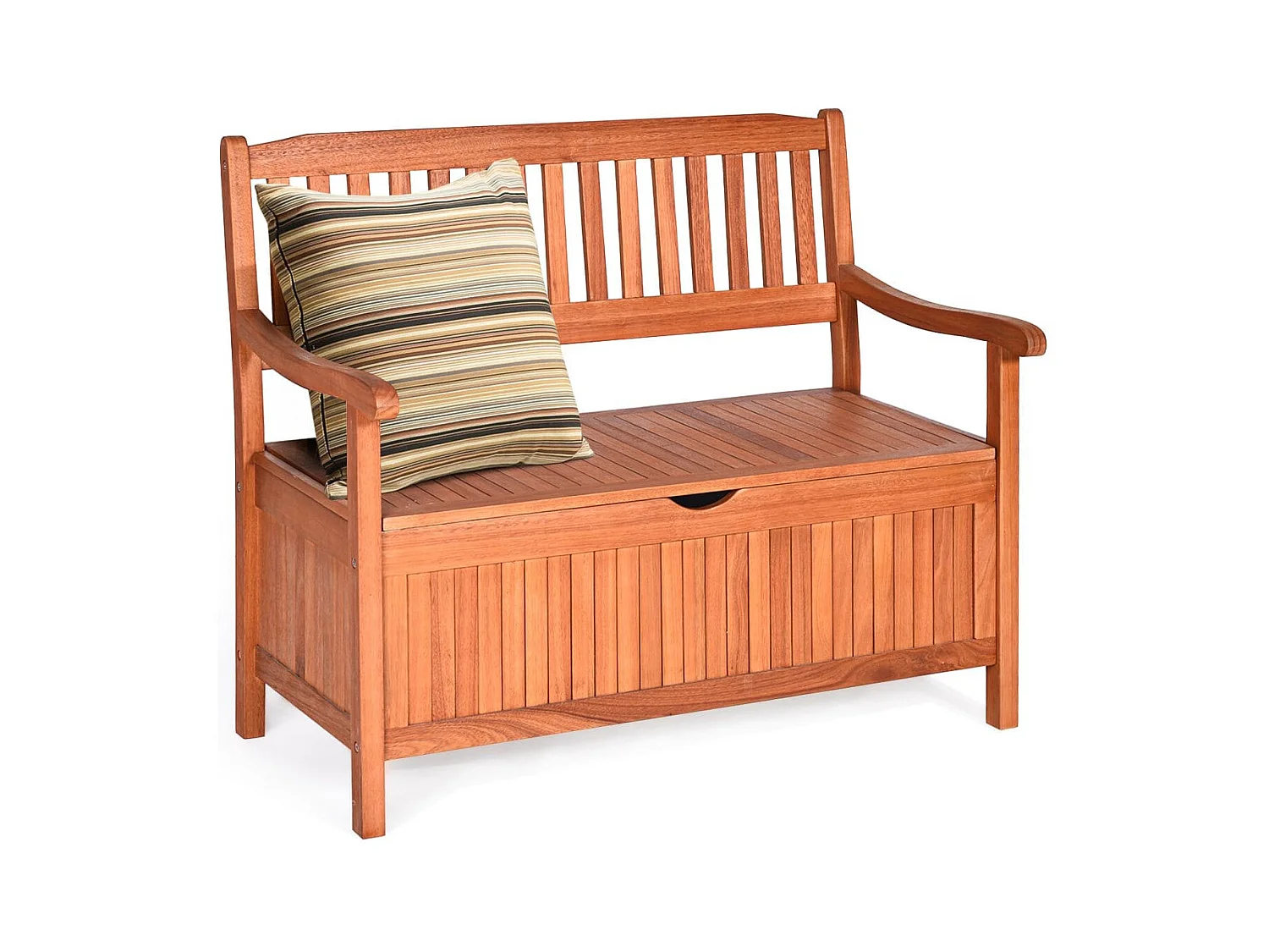 Banc de Jardin 2 Places 107 x 59  x 90 CM en Bois d'Acacia avec Compartiment de Rangement pour Jardin Terrasse Balcon