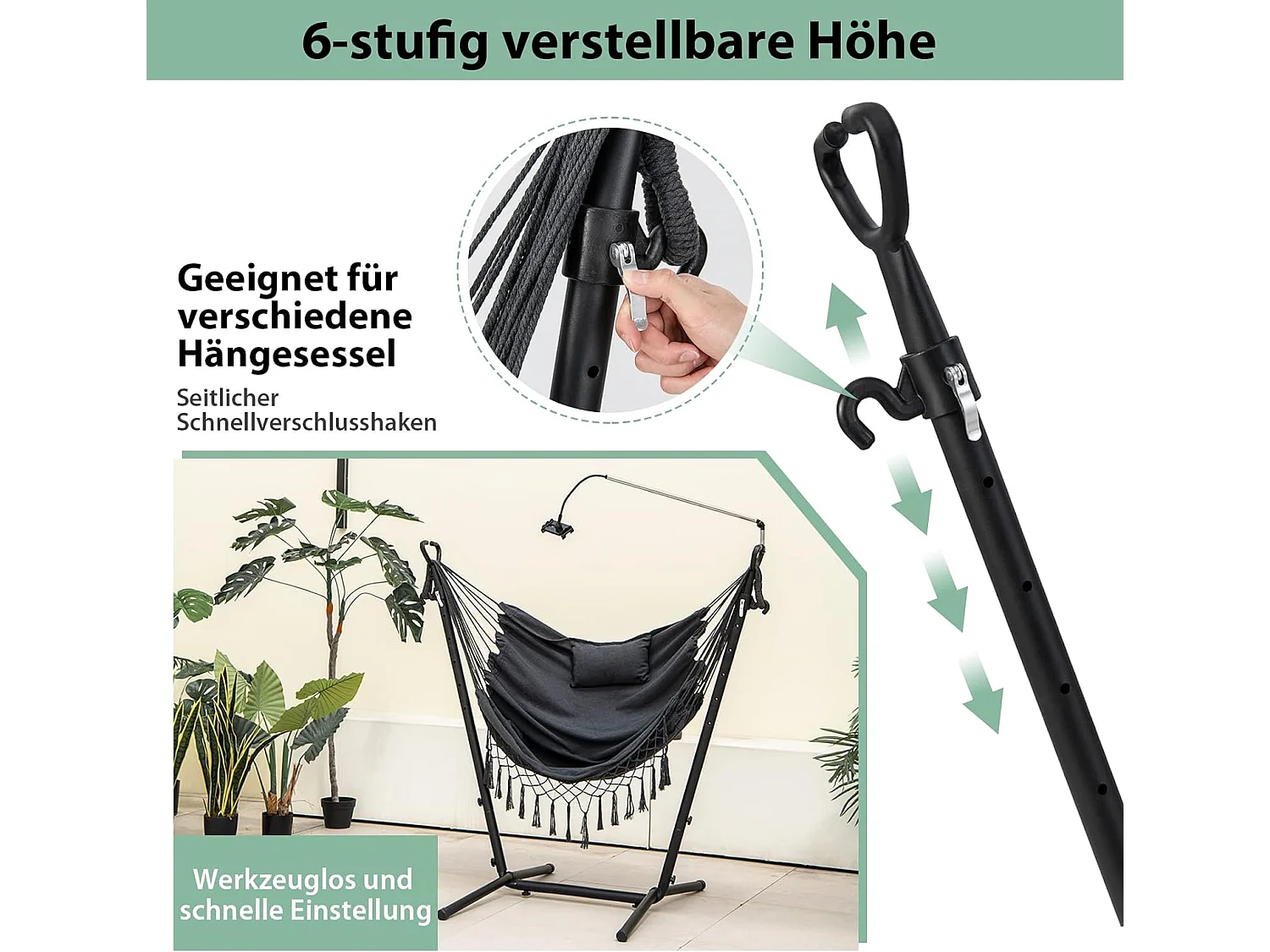 Hängesessel mit Gestell