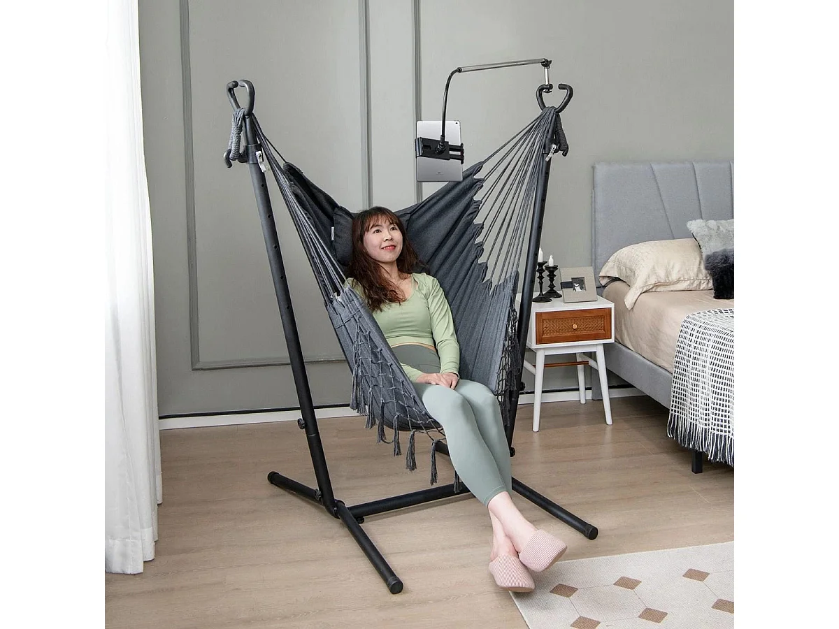 Fauteuil suspendu de type hamac avec coussin Chaise de jardin suspendue