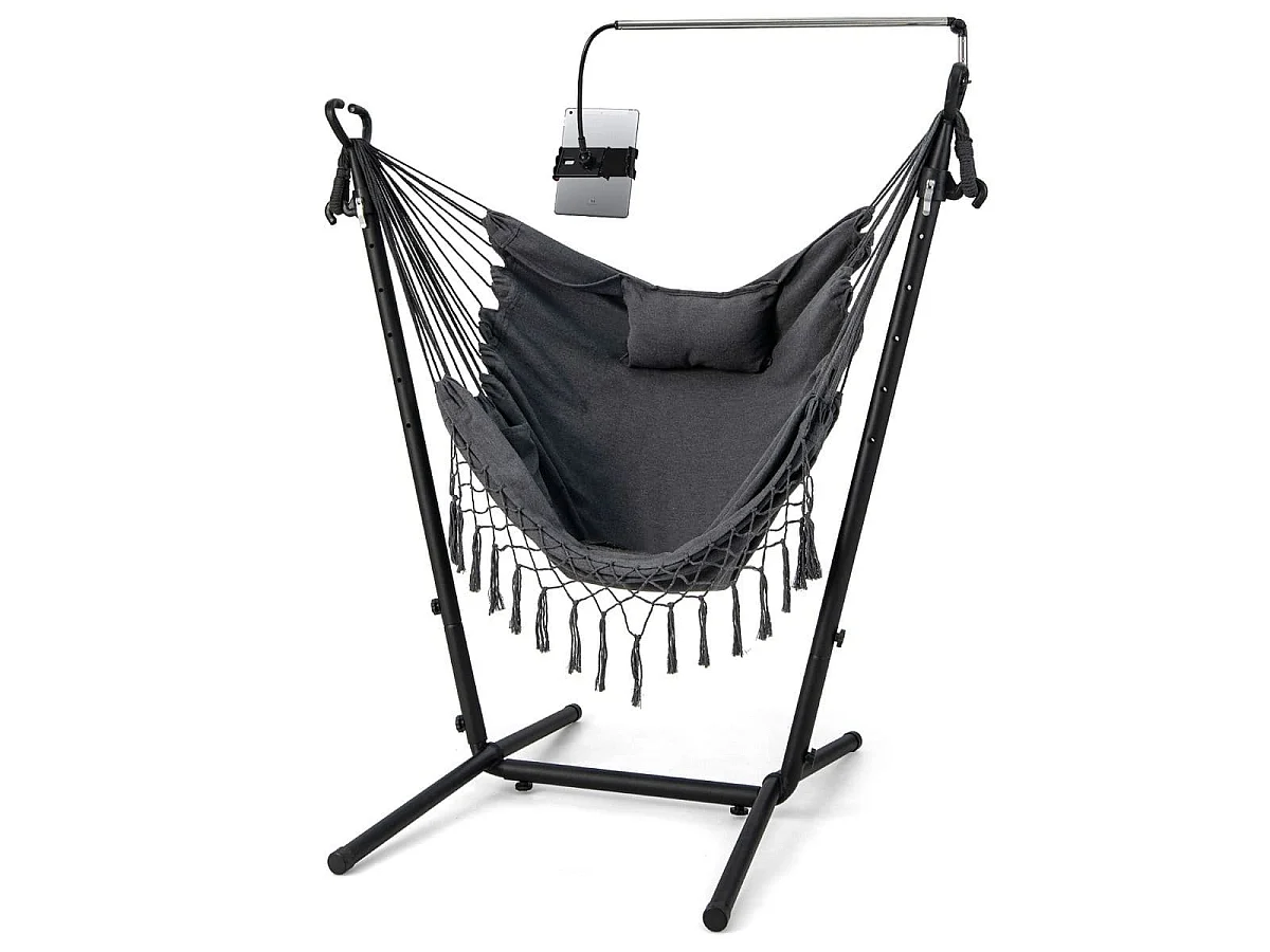 Fauteuil suspendu de type hamac avec coussin Chaise de jardin suspendue