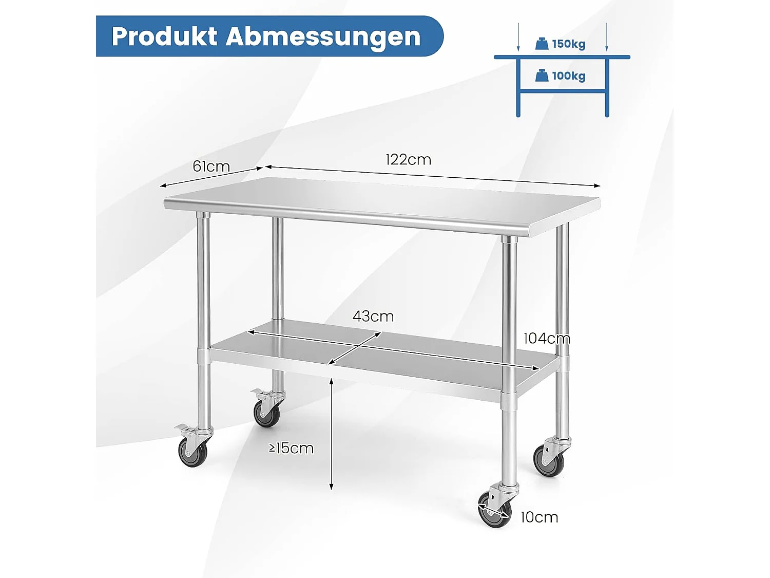 Küchentisch Edelstahl