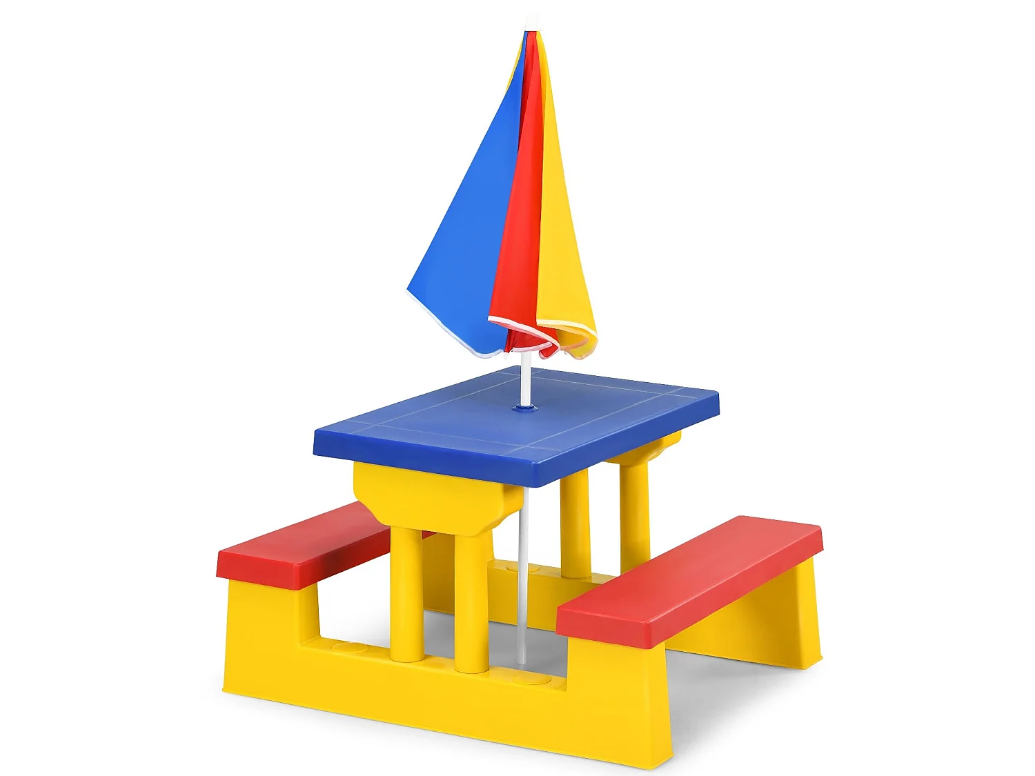Set da giardino per bambini: tavolino, panca e ombrellone