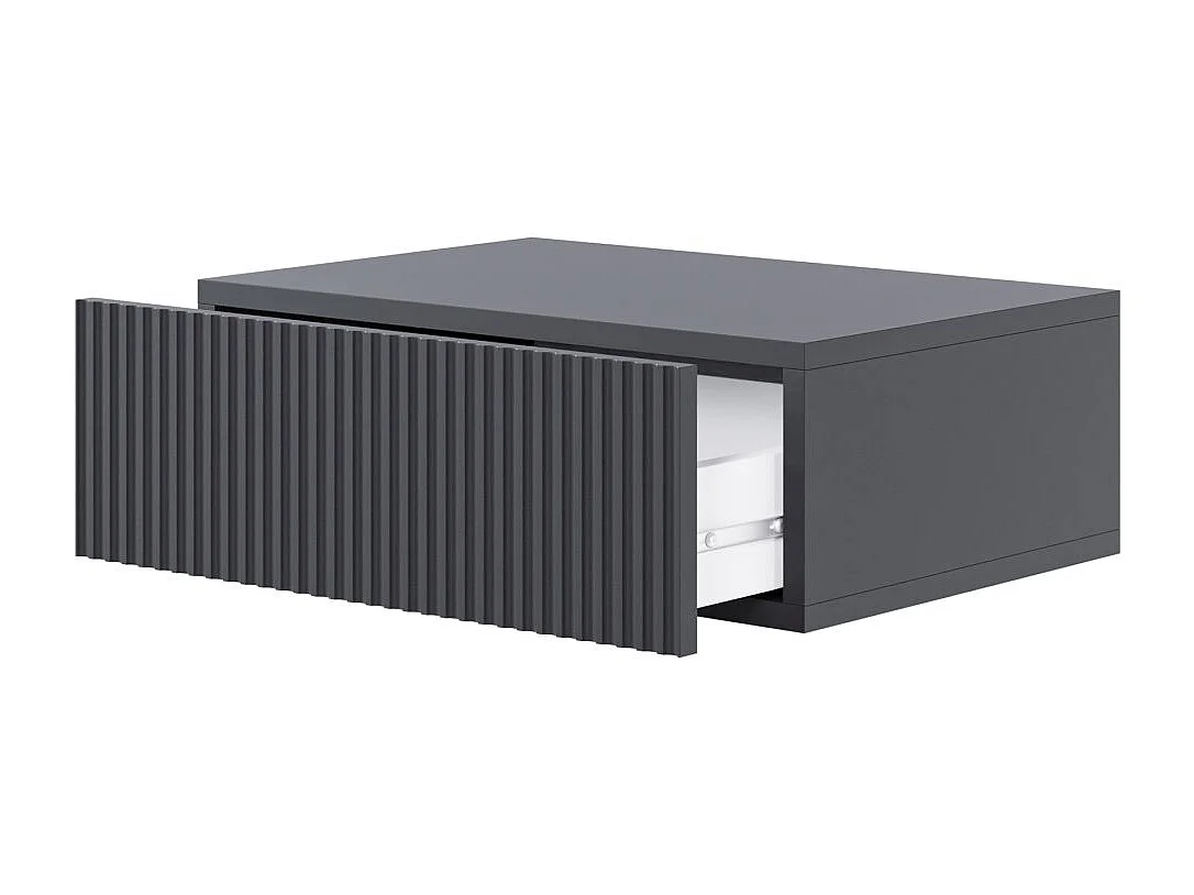 Comodino - 50 cm - sospeso - nero - VELDIO