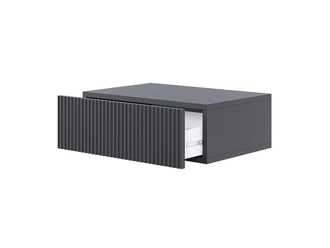 Table de chevet suspendue - 50 cm - noir - VELDIO