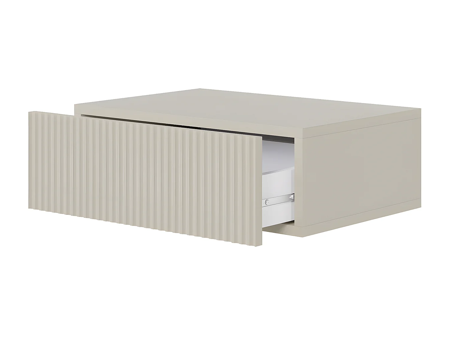 Table de chevet suspendue - 50 cm - grège - VELDIO