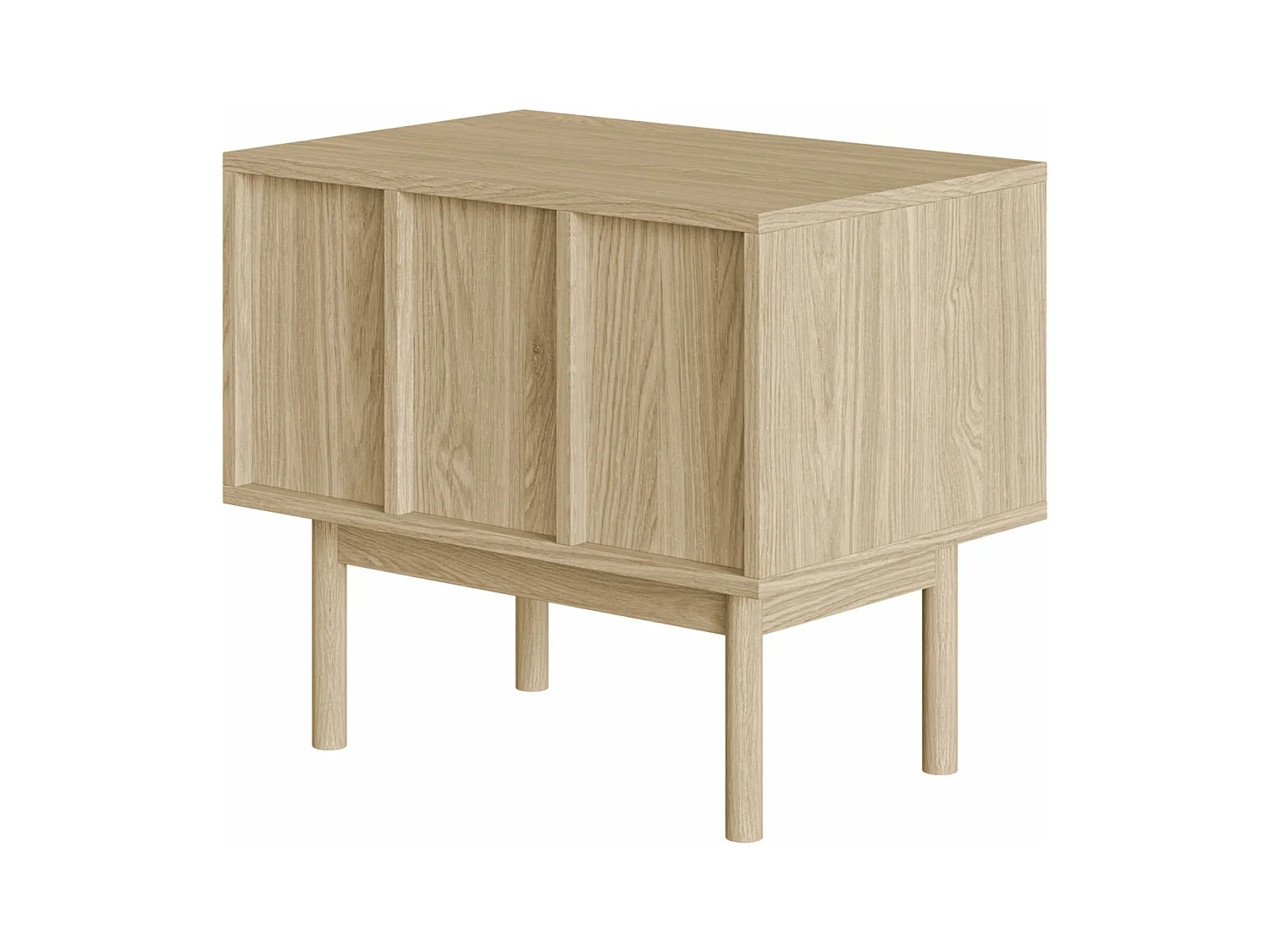 Table de chevet - avec tiroir - couleur de bois chêne huilé - NEKSTO