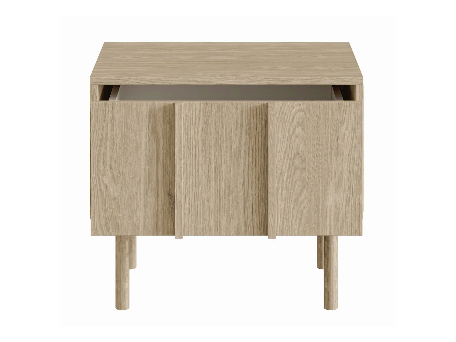 Table de chevet - avec tiroir - couleur de bois chêne huilé - NEKSTO