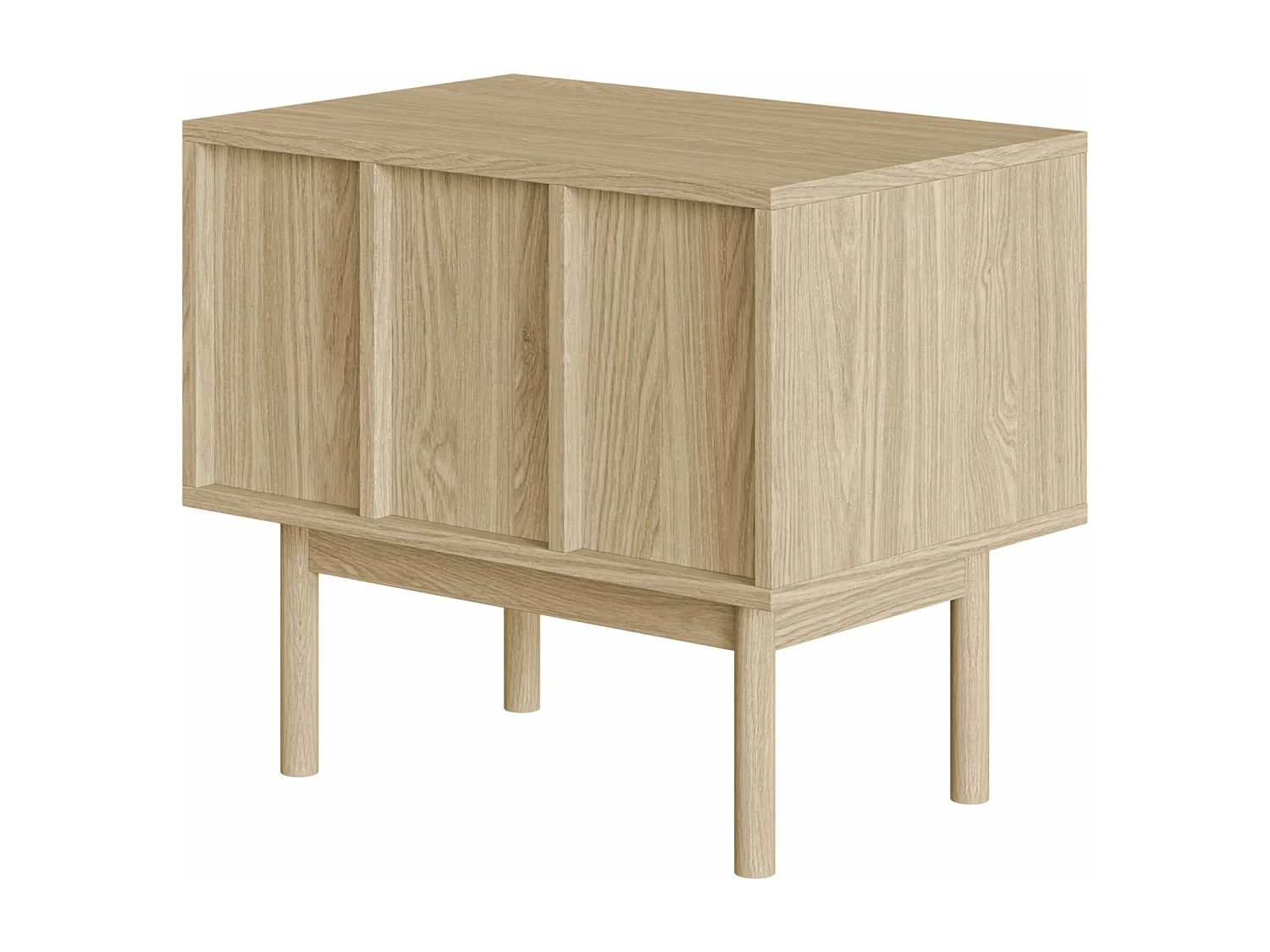 Table de chevet - avec tiroir - couleur de bois chêne huilé - NEKSTO