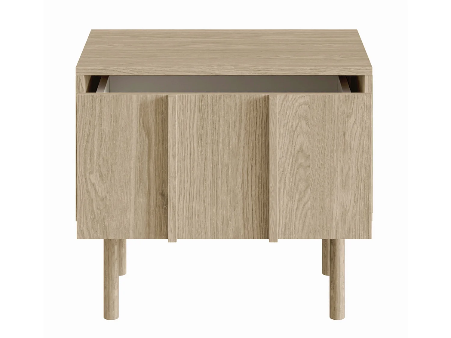 Table de chevet - avec tiroir - couleur de bois chêne huilé - NEKSTO