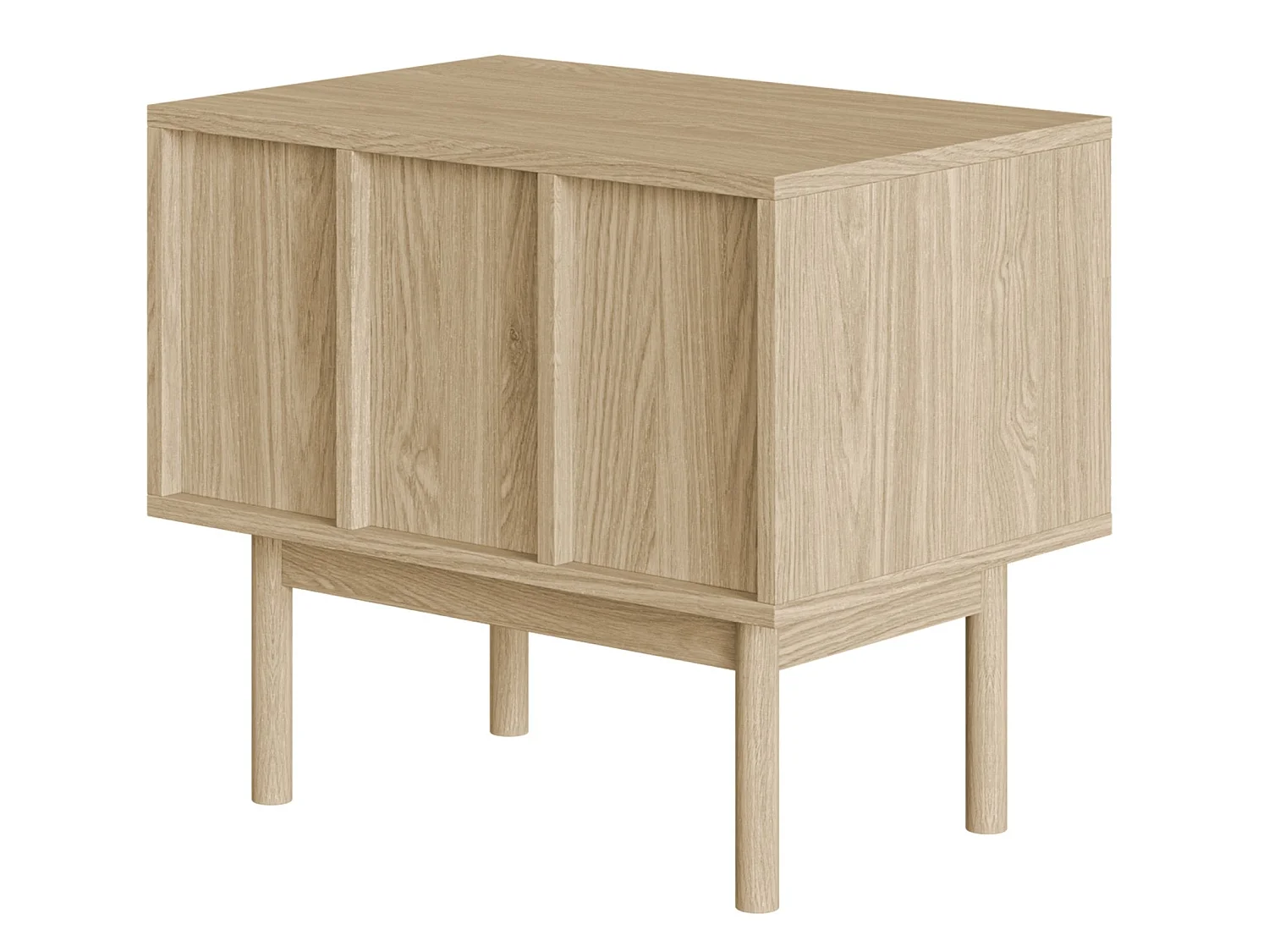 Table de chevet - avec tiroir - couleur de bois chêne huilé - NEKSTO