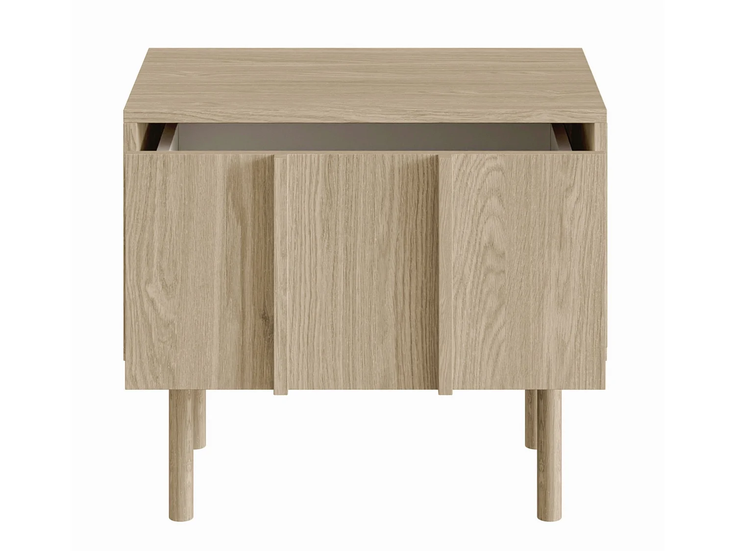Table de chevet - avec tiroir - couleur de bois chêne huilé - NEKSTO