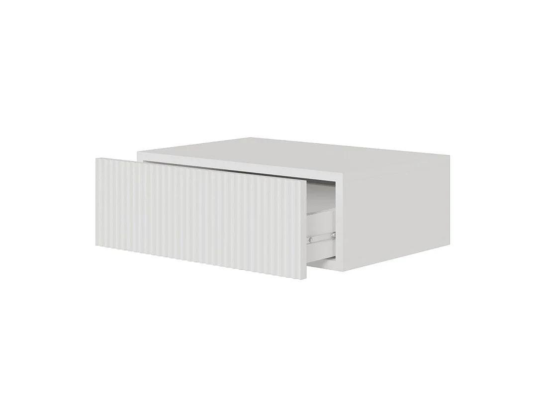 Table de chevet suspendue - 50 cm - blanc - VELDIO