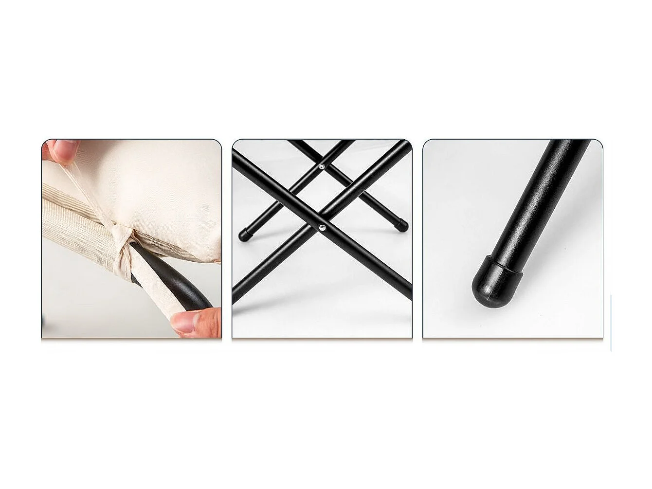 Sessel mit Hocker & Armlehnen & Seitentasche & Fußstütze Relaxsessel Ohrensessel Beige