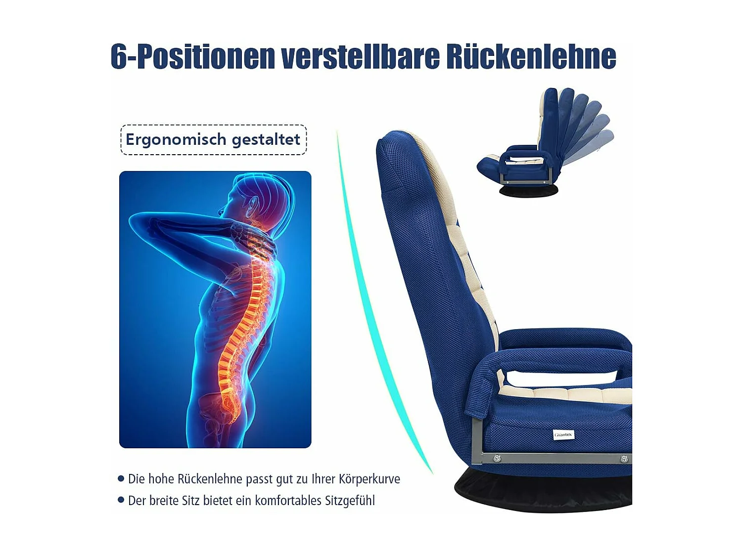 Bodenstuhl 360° drehbar