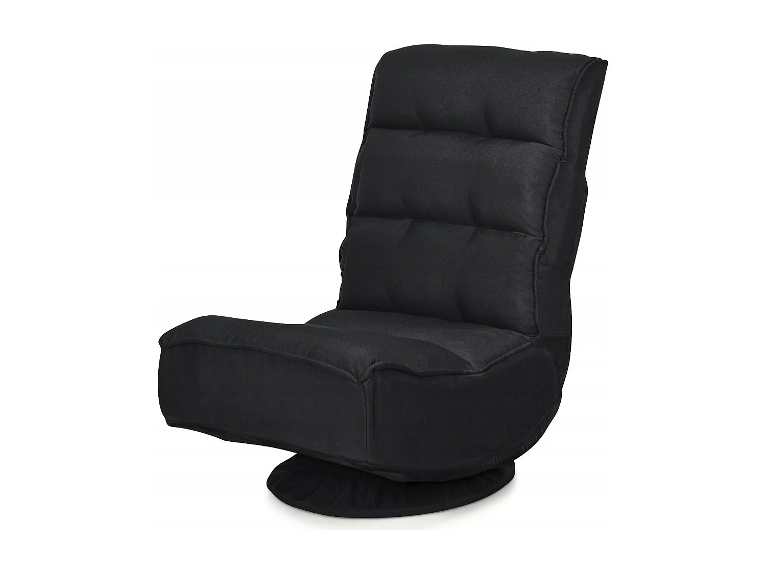 Relaxsessel verstellbar Klappsessel drehbar Bodenstuhl Sofastuhl Bodenkissen Schwarz