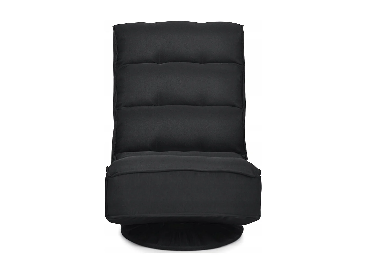 Chaise Relax Pliable et Réglable en 5 Positions Pivotant 360 Degrés Rembourrée Confortable Noir