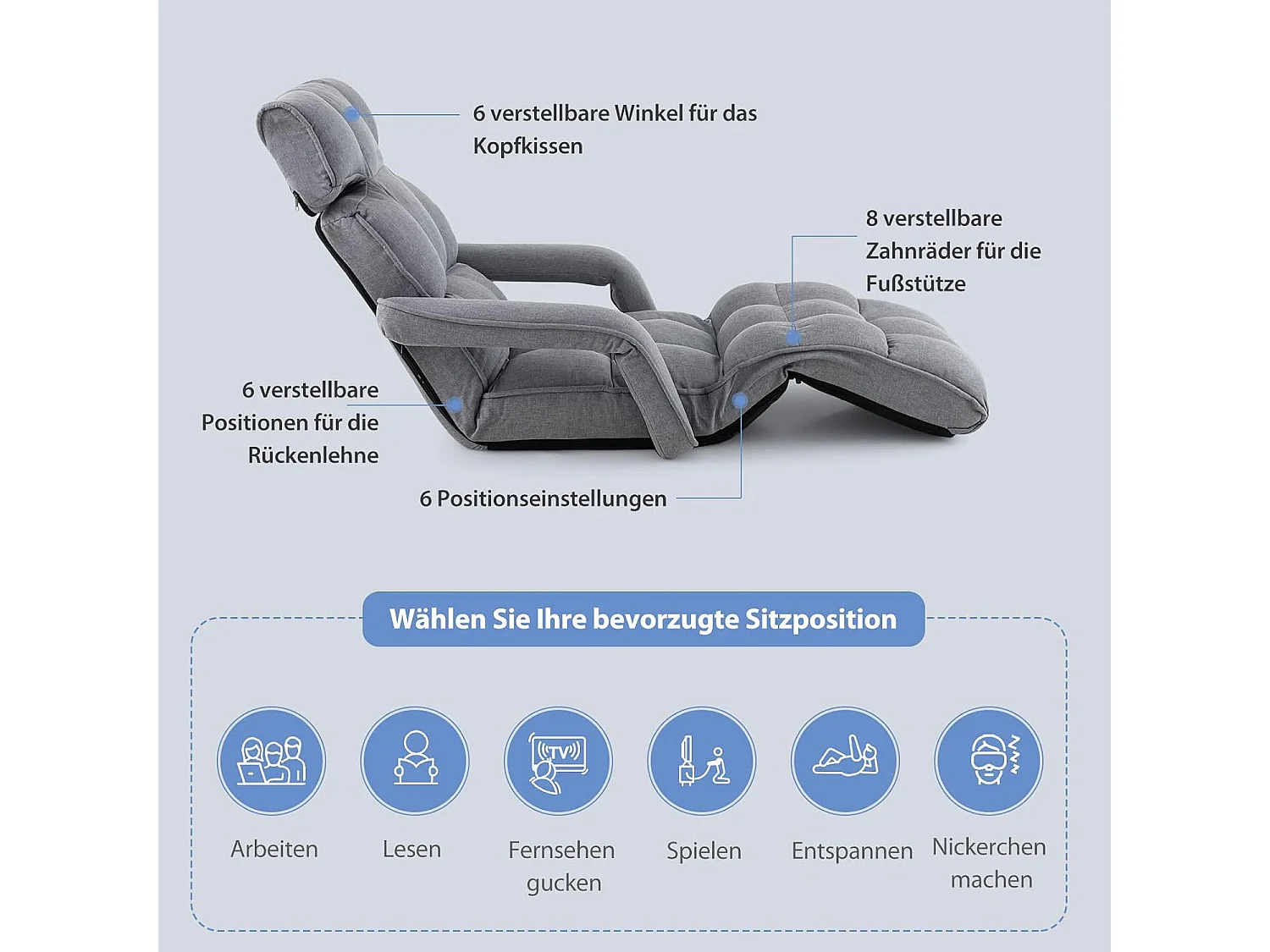 Relaxliege 5-Fach einstellbar TI88131