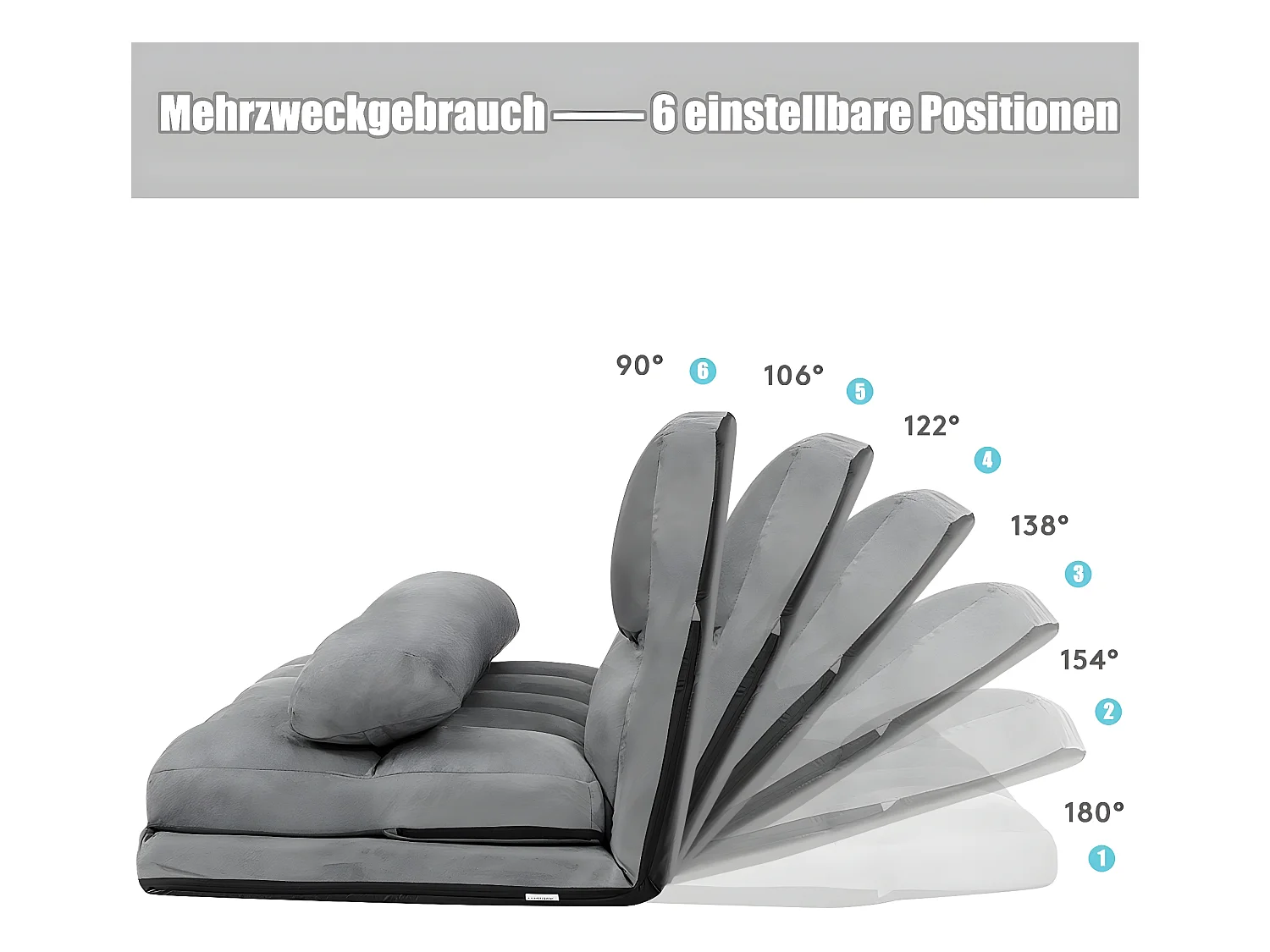 Schlafsofa mit 2 Kissen