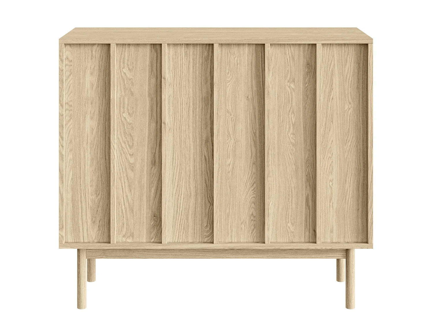 Commode à deux portes - 100 cm - couleur de bois chêne huilé - NEKSTO