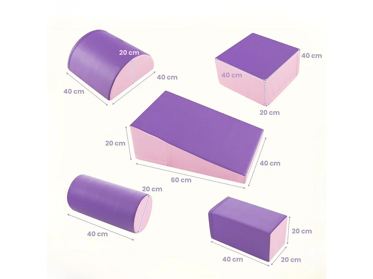 Set „Große Schaumstoffbausteine für Kinder“, 5 Stück
