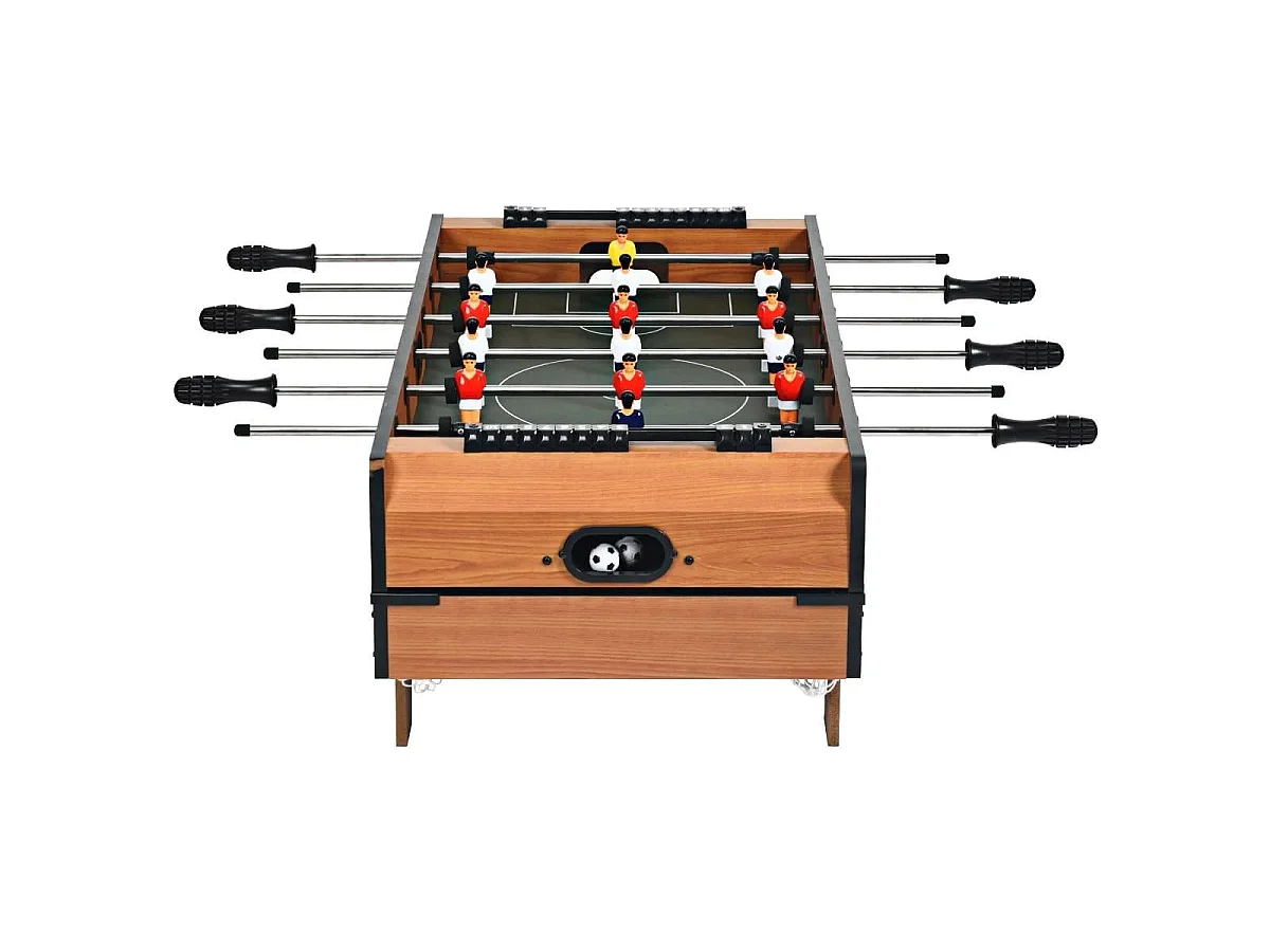 Tavolo da gioco 4 in 1: calcio balilla, hockey, ping-pong, biliardo