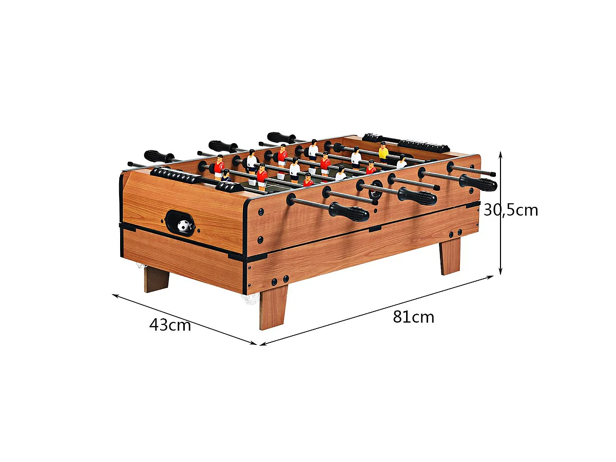 Tavolo da gioco 4 in 1: calcio balilla, hockey, ping-pong, biliardo