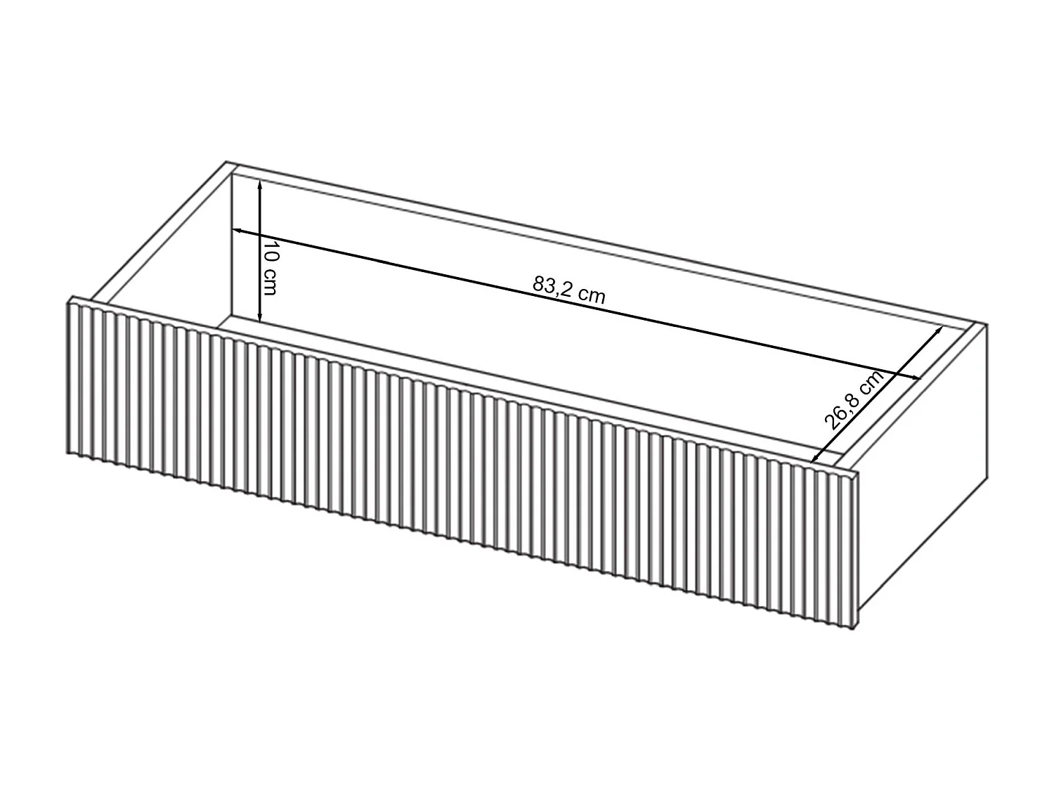 Table console 1 tiroir - 90 cm - suspendu - blanc - VELDIO