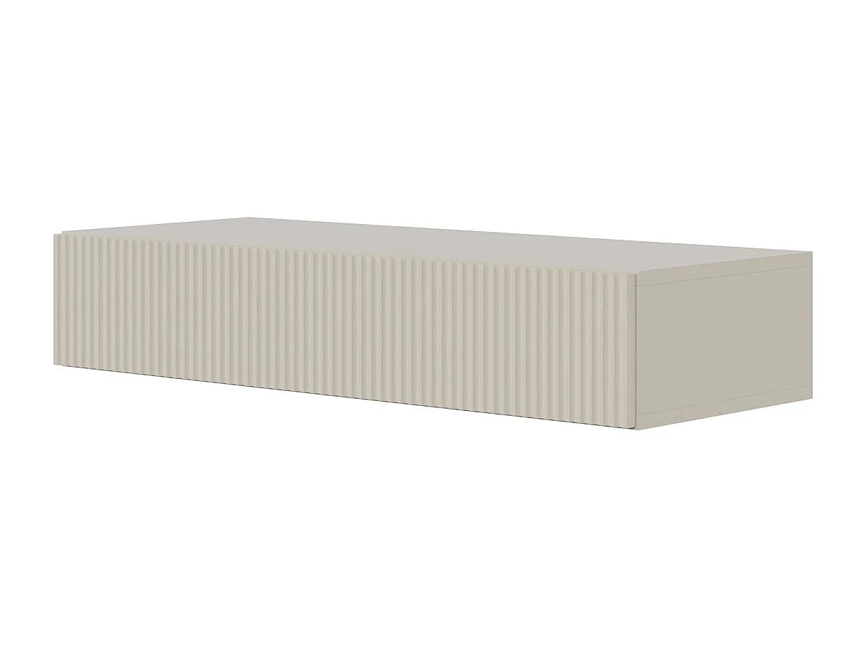 Consola flotante con cajón - Gris beige - 90 cm - VELDIO